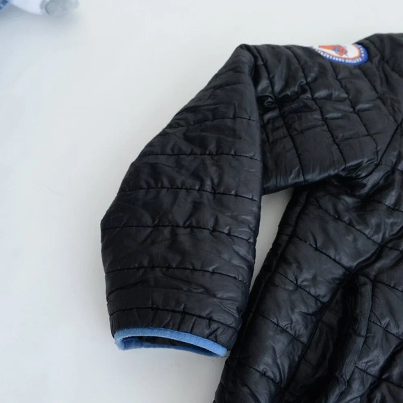 NBA New York  Knicks Black & Blue Puffer Jacket Size 2XL - Picture 9 of 12